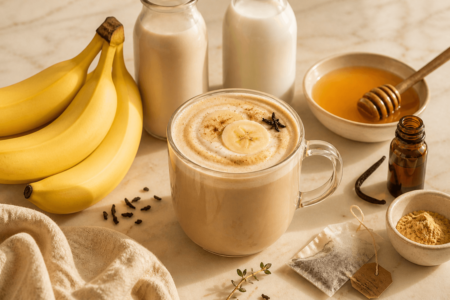 Banana Almond Coconut Tea