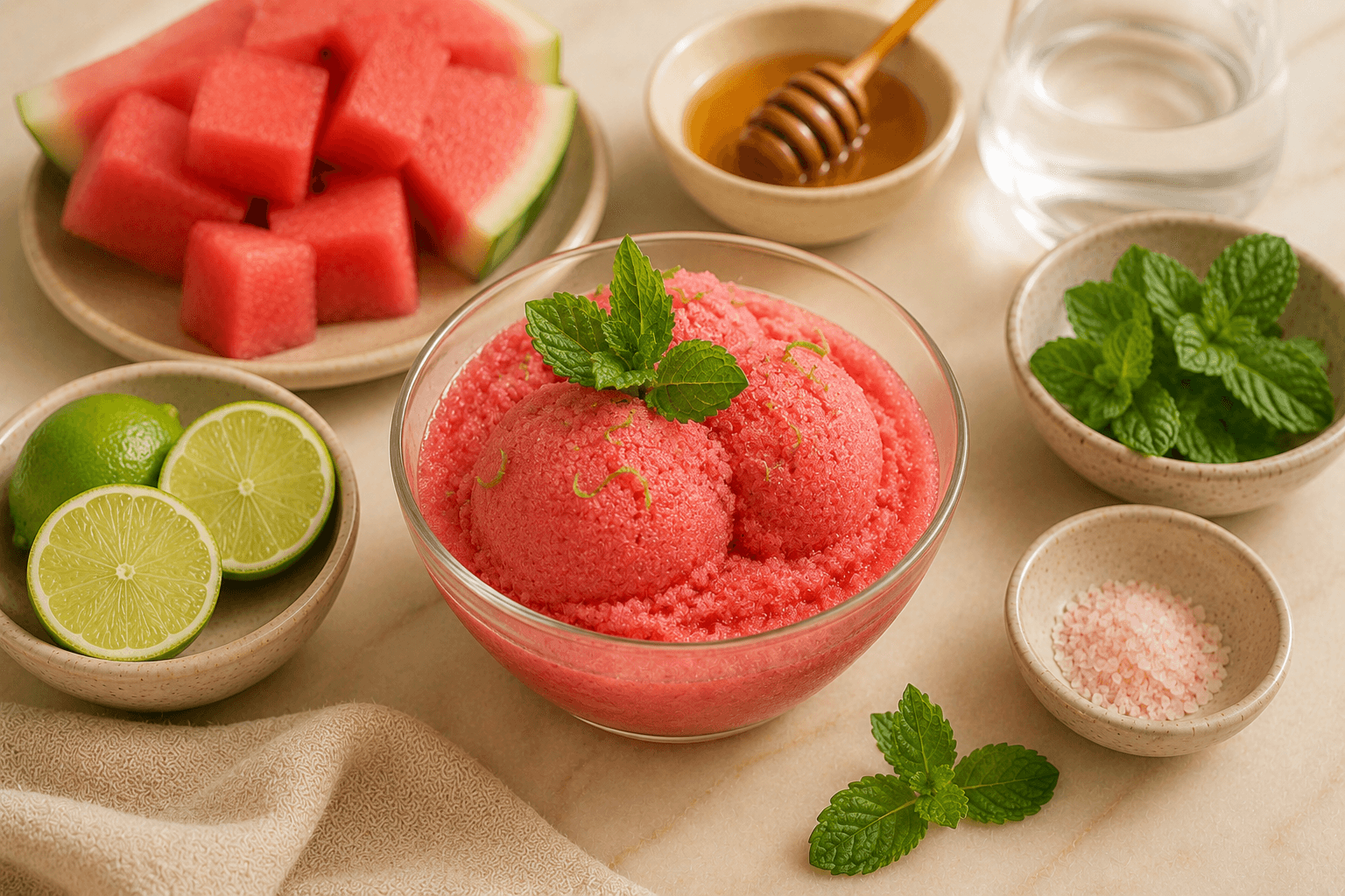 Watermelon Mint Sorbet Sip